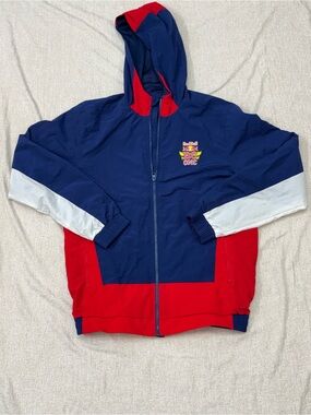 Red Bull BC One Hooded Windbreaker Jacket Y2K Streetwear B-Boy M